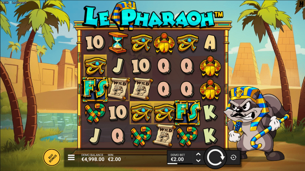 Le Pharaoh non uk slot title